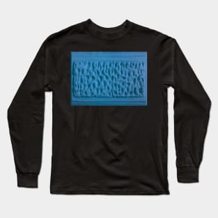 Texture - Blue Stone Wall Long Sleeve T-Shirt